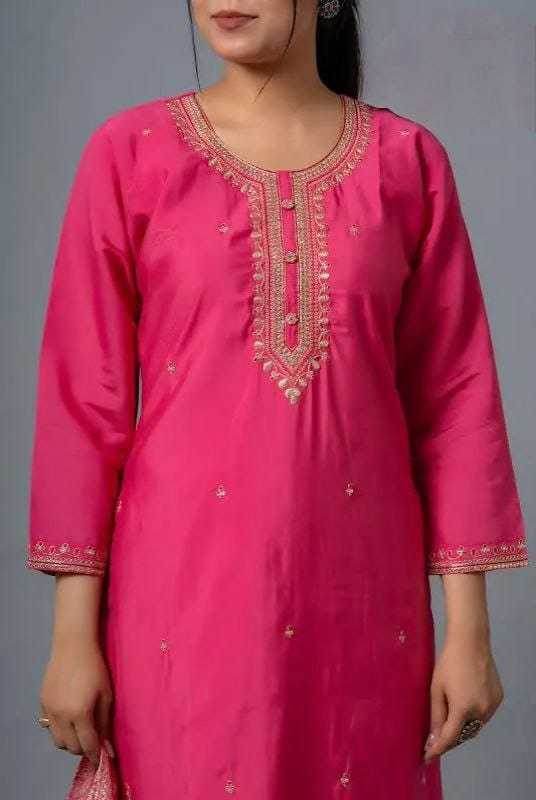 Viscose Embroidered Kurti Set - MYLUXURY LANE ENTERPRISE